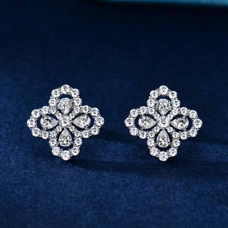 Mysitc LOOP EARRINGS FULL MOTIF DIAMOND 16MM
