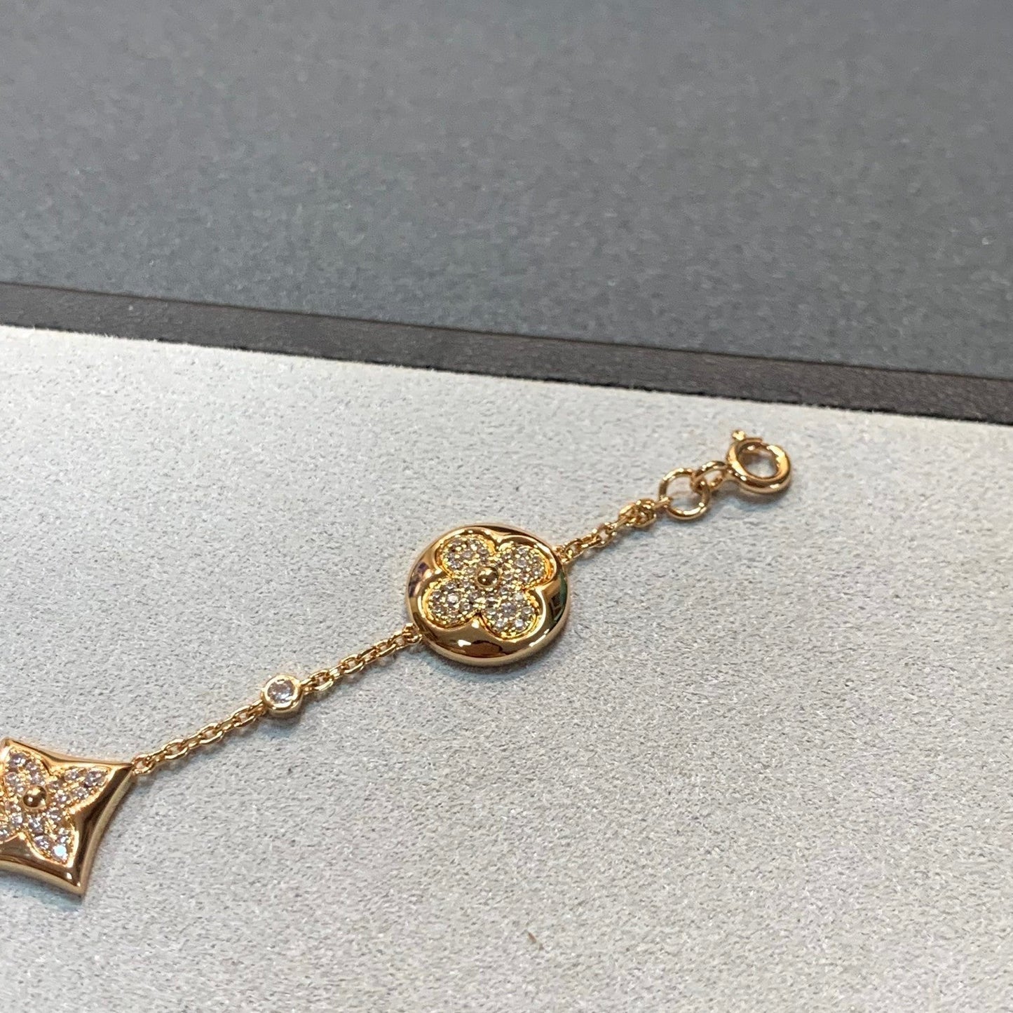 [Mystic]STAR AND SUN 4 MOTIFS GOLD DIAMONDS BRACELET