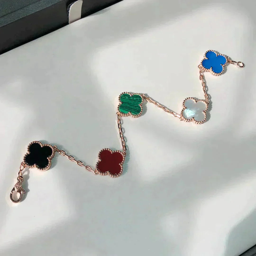 [Mystic]CLOVER 5 MOTIFS MULTICOLOR BRACELET