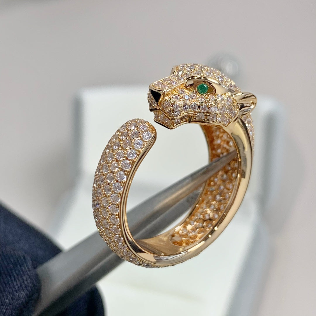 [Mystic]PANTHERE PINK GOLD DIAMOND RING