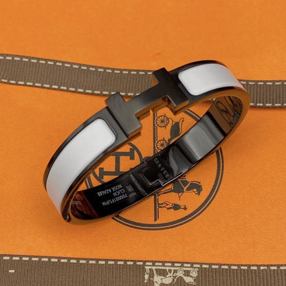 [Mystic]H BRACELET 12MM BLACK WHITE CERAMIC