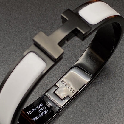 [Mystic]H BRACELET 12MM BLACK WHITE CERAMIC