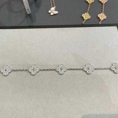 [Mystic] CLOVER 5 MOTIF FULL DIAMOND BRACELET COLLECTION