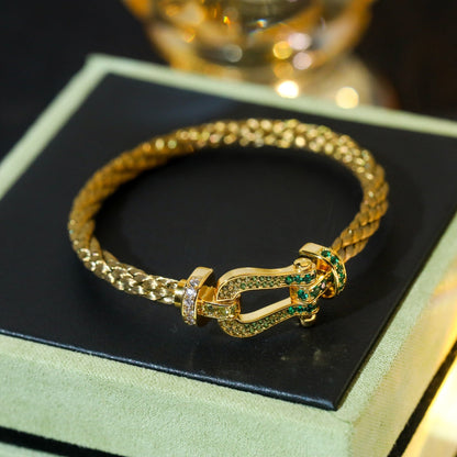 [Mystic]FORCE 10 GOLD GREEN DIAMOND PAVED