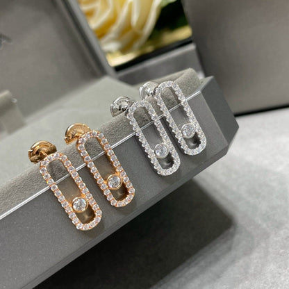 [Mystic ]MOVE UNO STUD DIAMOND PAVED EARRINGS