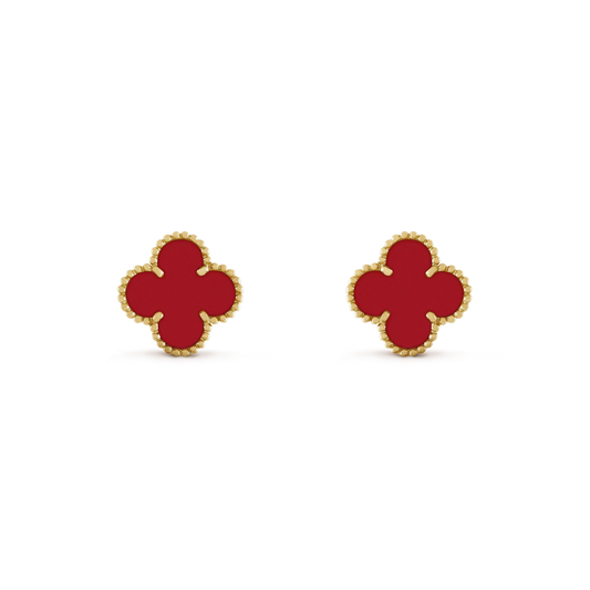 [Mystic]CLOVER MINI 9.5MM CARNELIAN EARRINGS