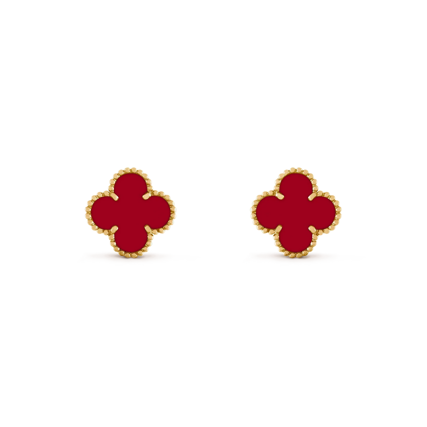 [Mystic]CLOVER MEDIUM 1 MOTIFS CARNELIAN  EARRINGS