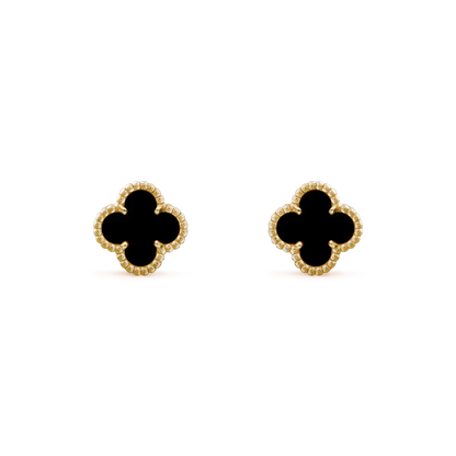 [Mystic]CLOVER MINI 9.5MM BLACK MOP EARRINGS