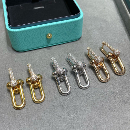 [Mysitc ] TF U-shaped diamond earrings