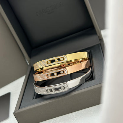 [Mystic ]Move Noa Rose Gold Pavé Diamond Bangle Bracelet