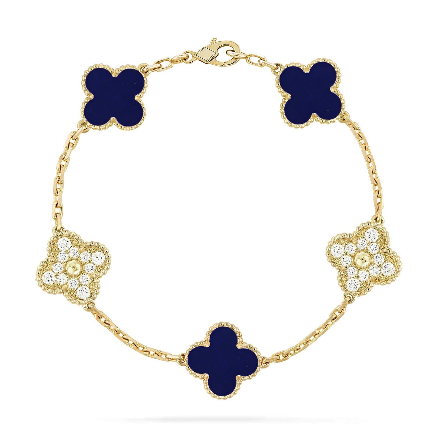 [Mystic]CLOVER 5 MOTIF LAPIS LAZULI BRACELET COLLECTION