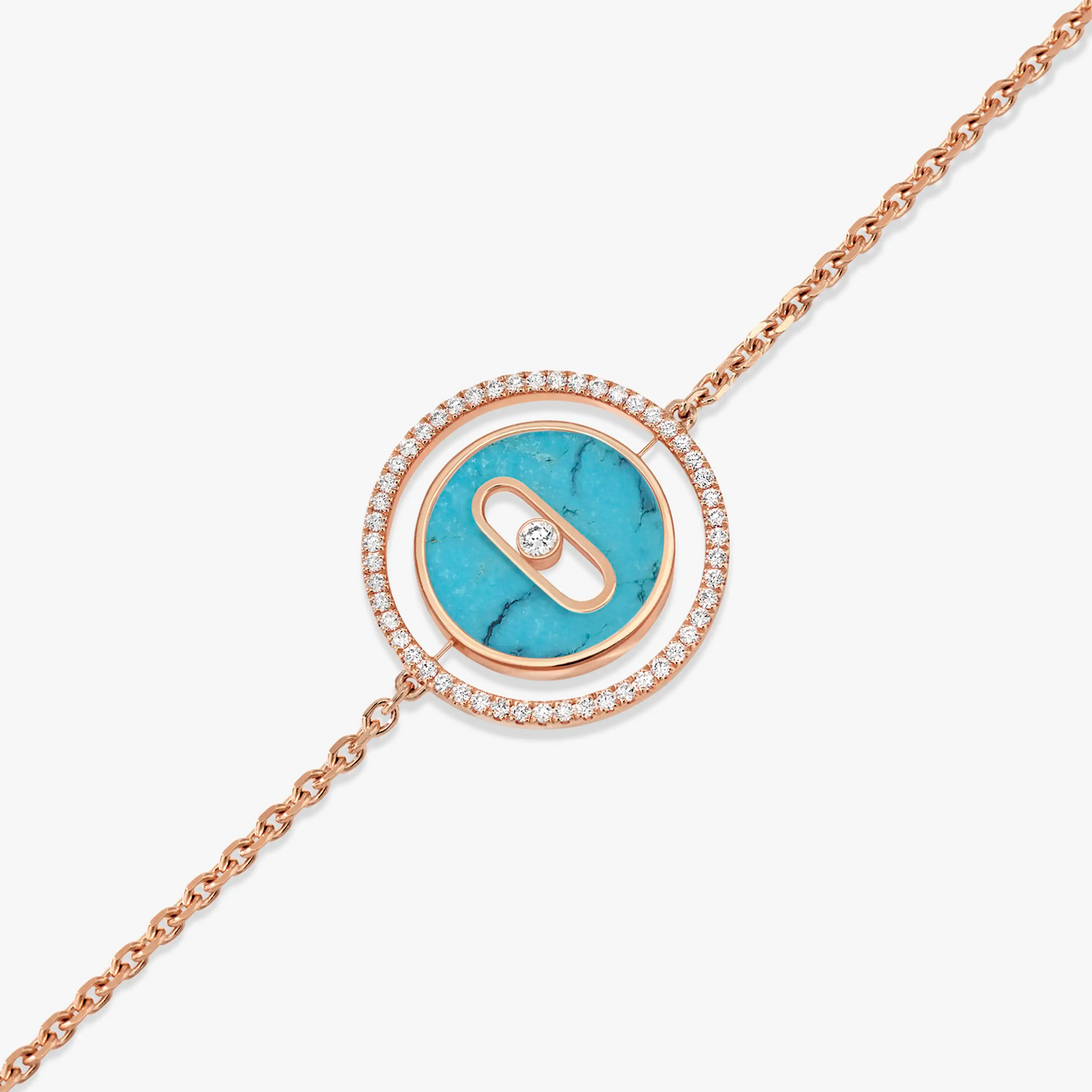 [Mystic ]Mystic MOVE TURQUOISE PINK GOLD DIAMOND BRACELET