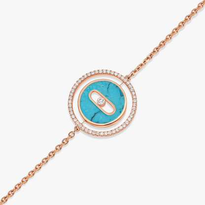 [Mystic ]Mystic MOVE TURQUOISE PINK GOLD DIAMOND BRACELET