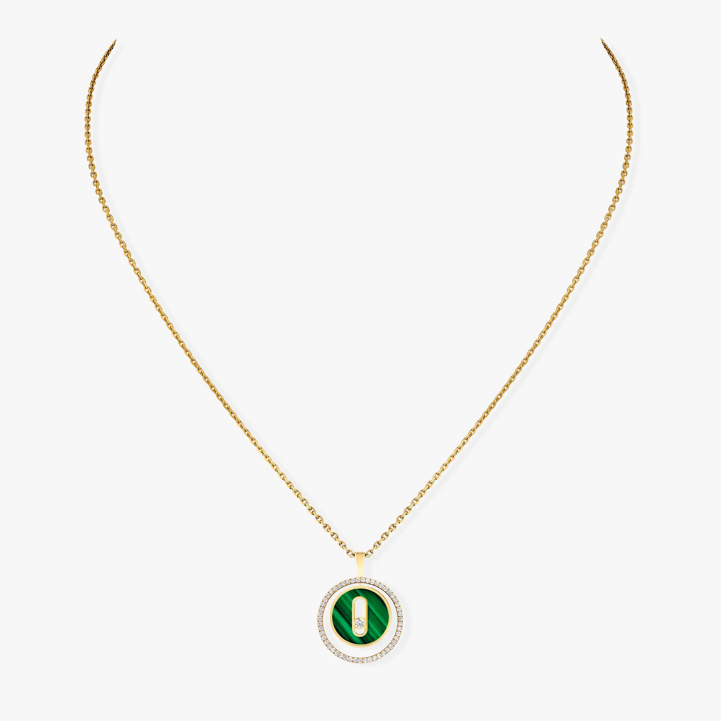[Mystic ]Mystic MOVE 1 DIAMOND MALACHITE GOLD DIAMOND NECKLACE