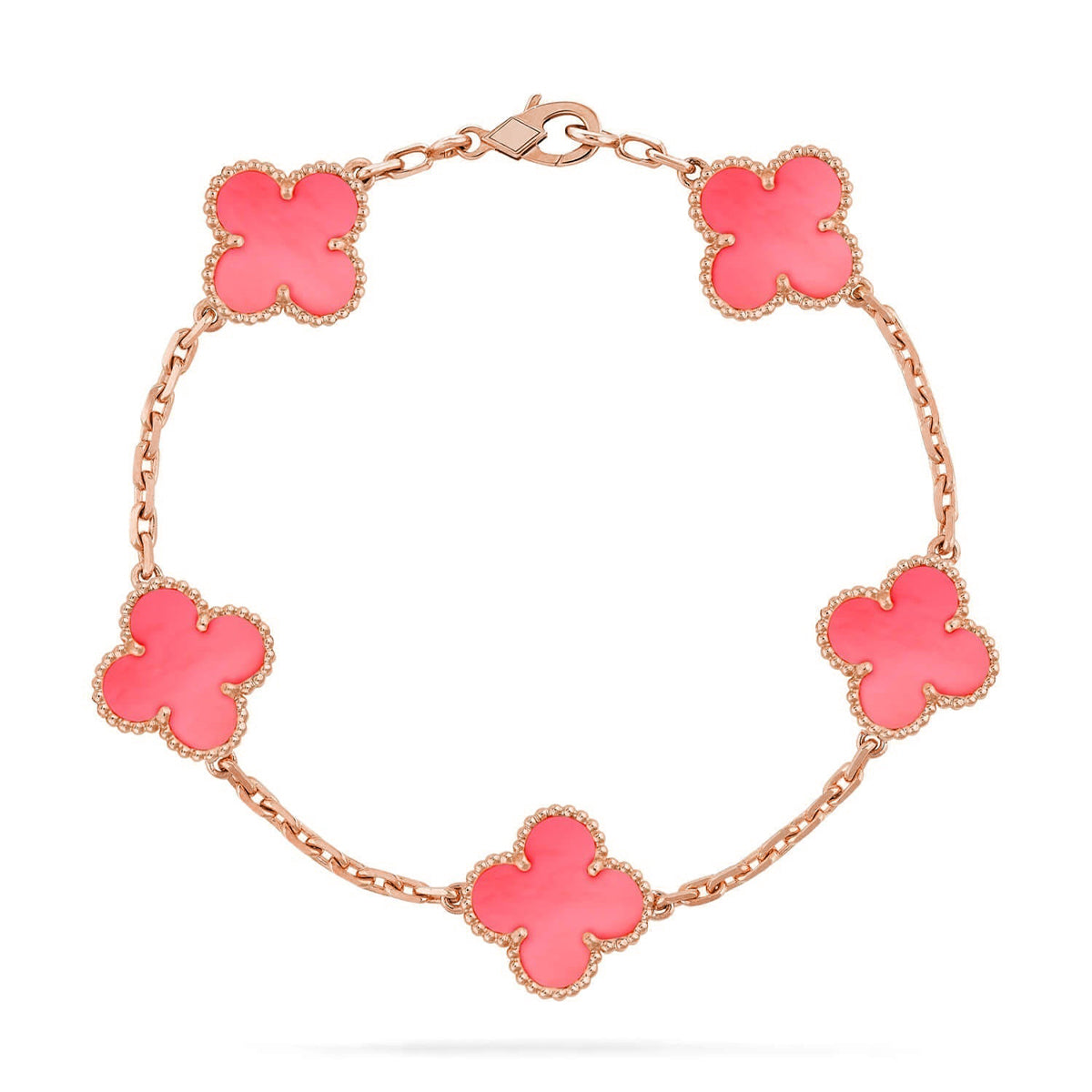 [Mystic] CLOVER 5 MOTIFS  PINK MOP BRACELET COLLECTION