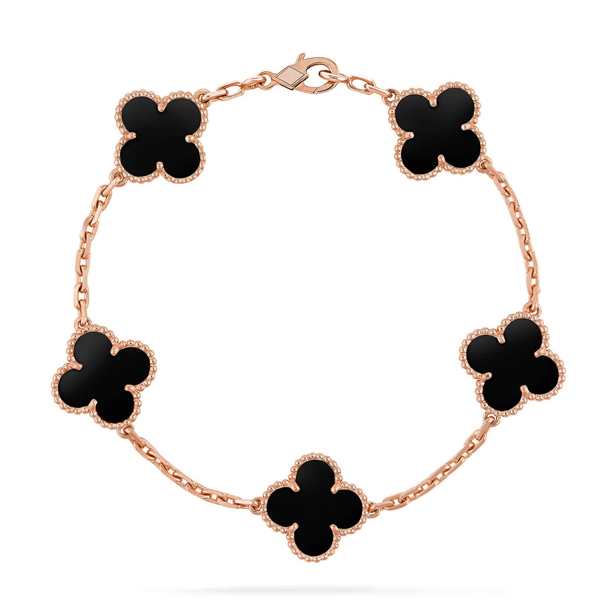 [Mystic] CLOVER 5 MOTIF ONYXS BRACELET COLLECTION