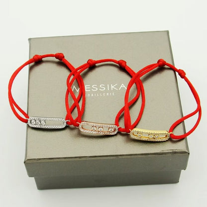 [Mystic ]MK Care(s) pink cord pavé bracelet