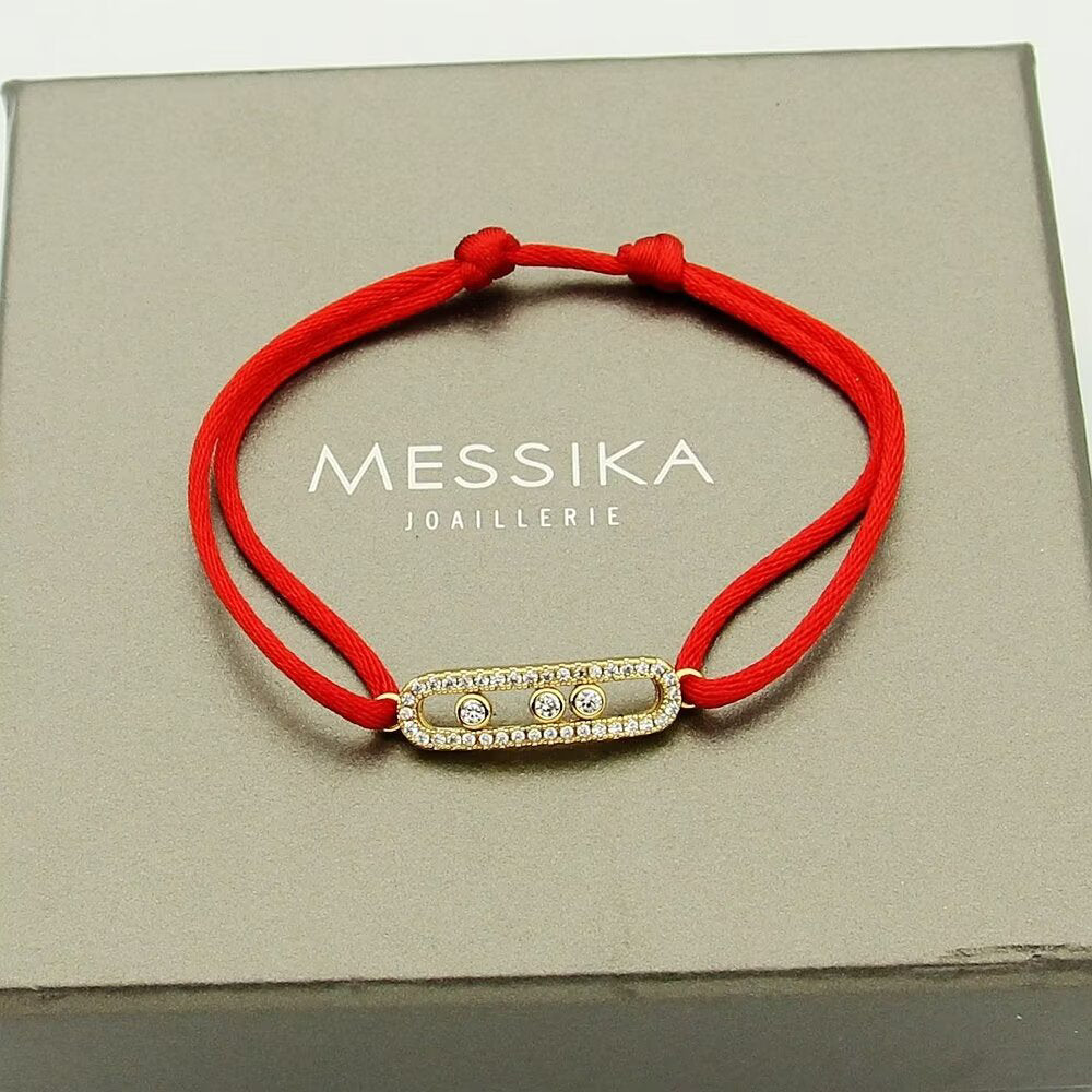 [Mystic ]MK Care(s) pink cord pavé bracelet