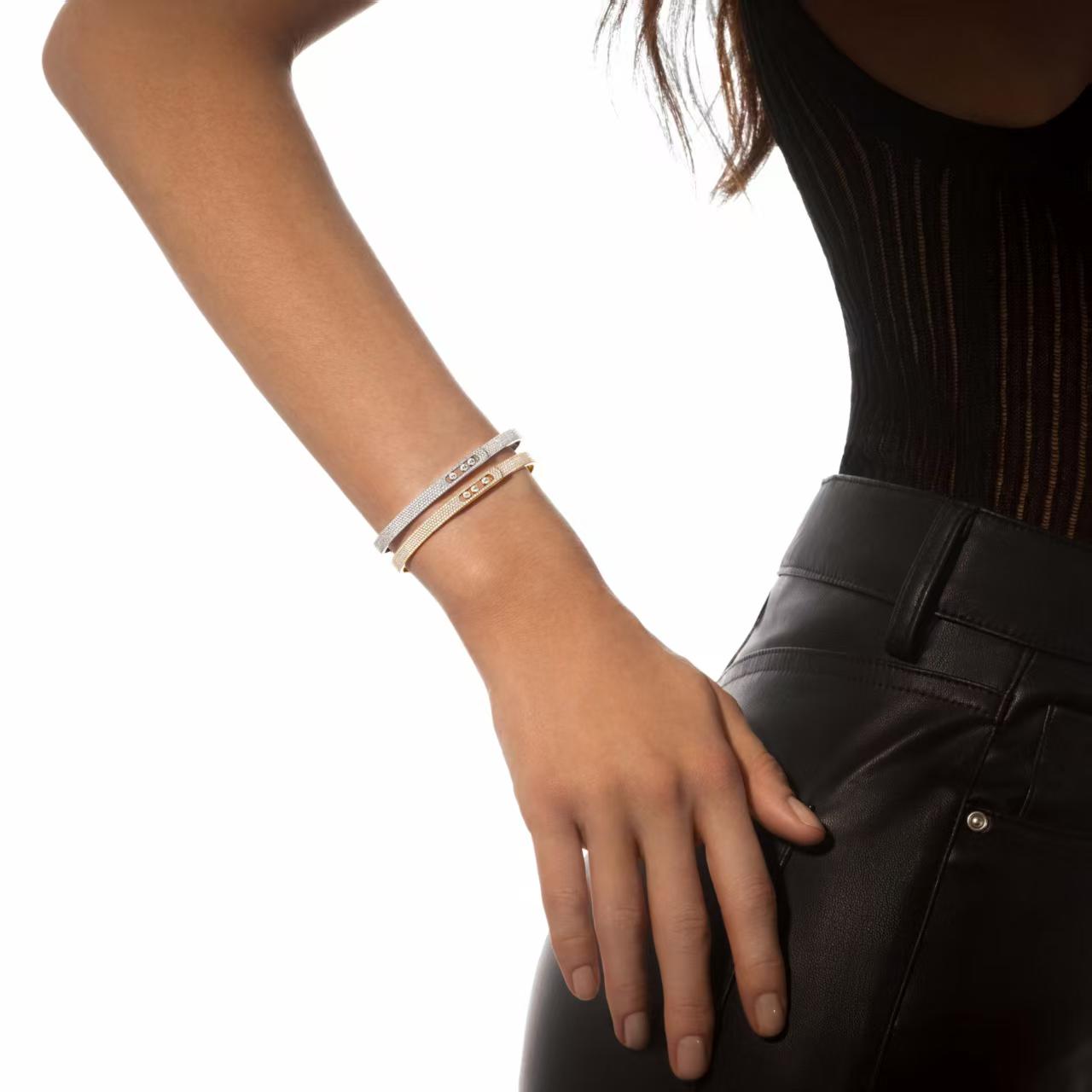[Mystic ]Move Noa Full Pavé Diamond Bangle Bracelet