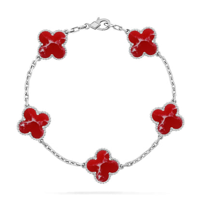 [Mystic]CLOVER 5 MOTIF RED PATTERN BRACELET COLLECTION
