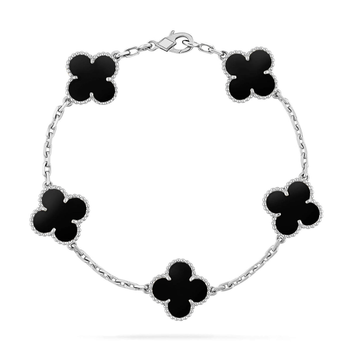 [Mystic] CLOVER 5 MOTIF ONYXS BRACELET COLLECTION