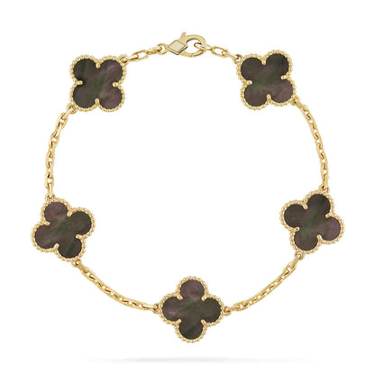 [Mystic] CLOVER 5 MOTIF GRAY MOP BRACELET COLLECTION