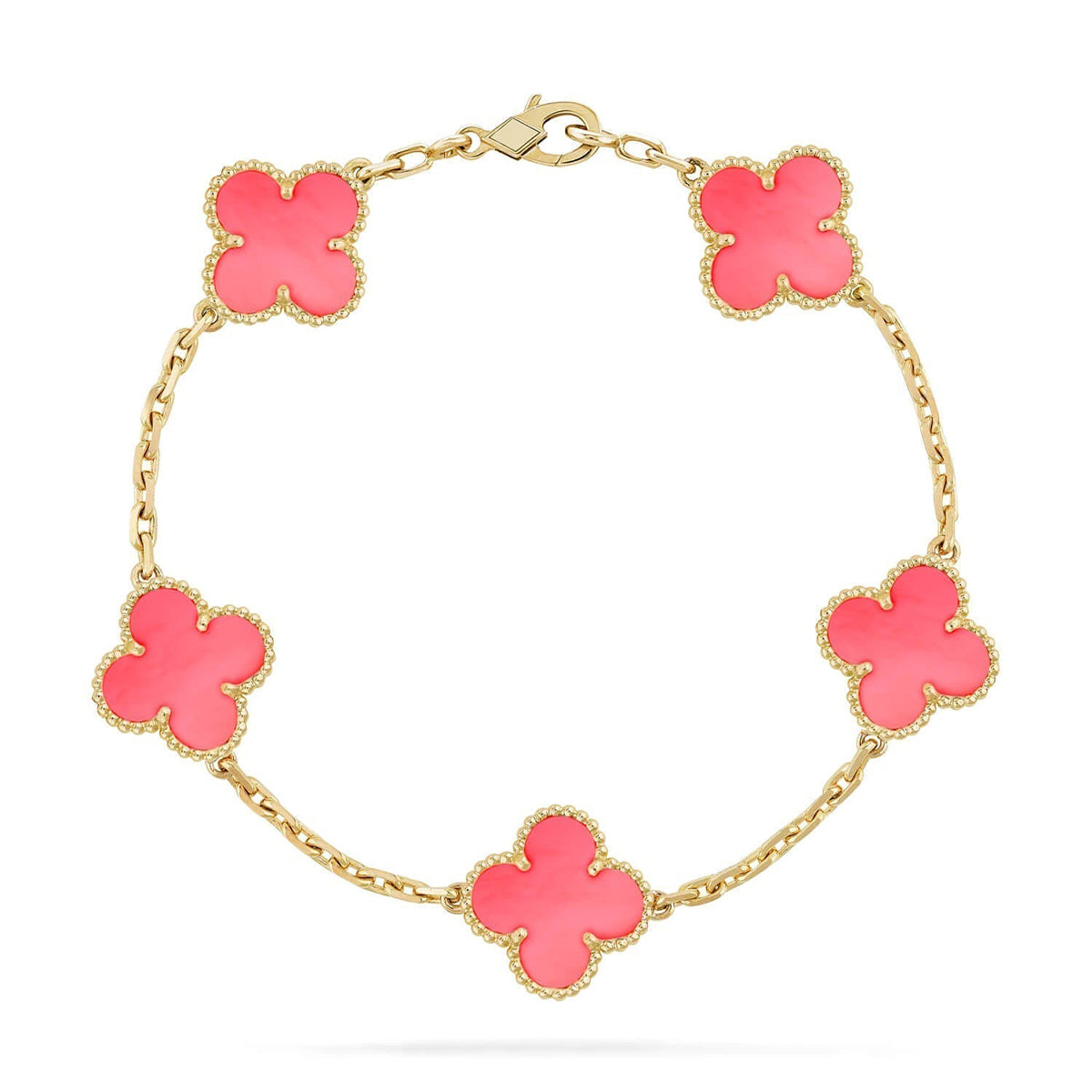 [Mystic] CLOVER 5 MOTIFS  PINK MOP BRACELET COLLECTION