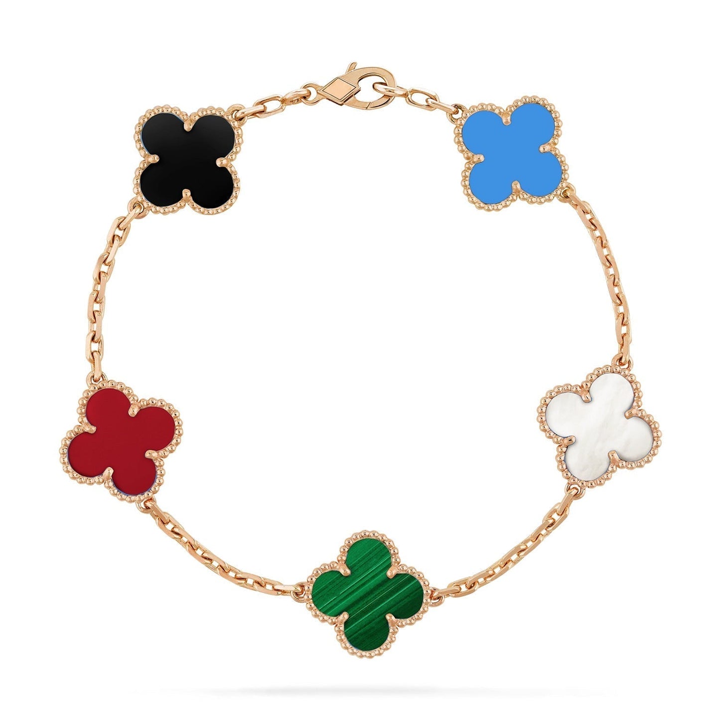 [Mystic]CLOVER 5 MOTIFS MULTICOLOR BRACELET