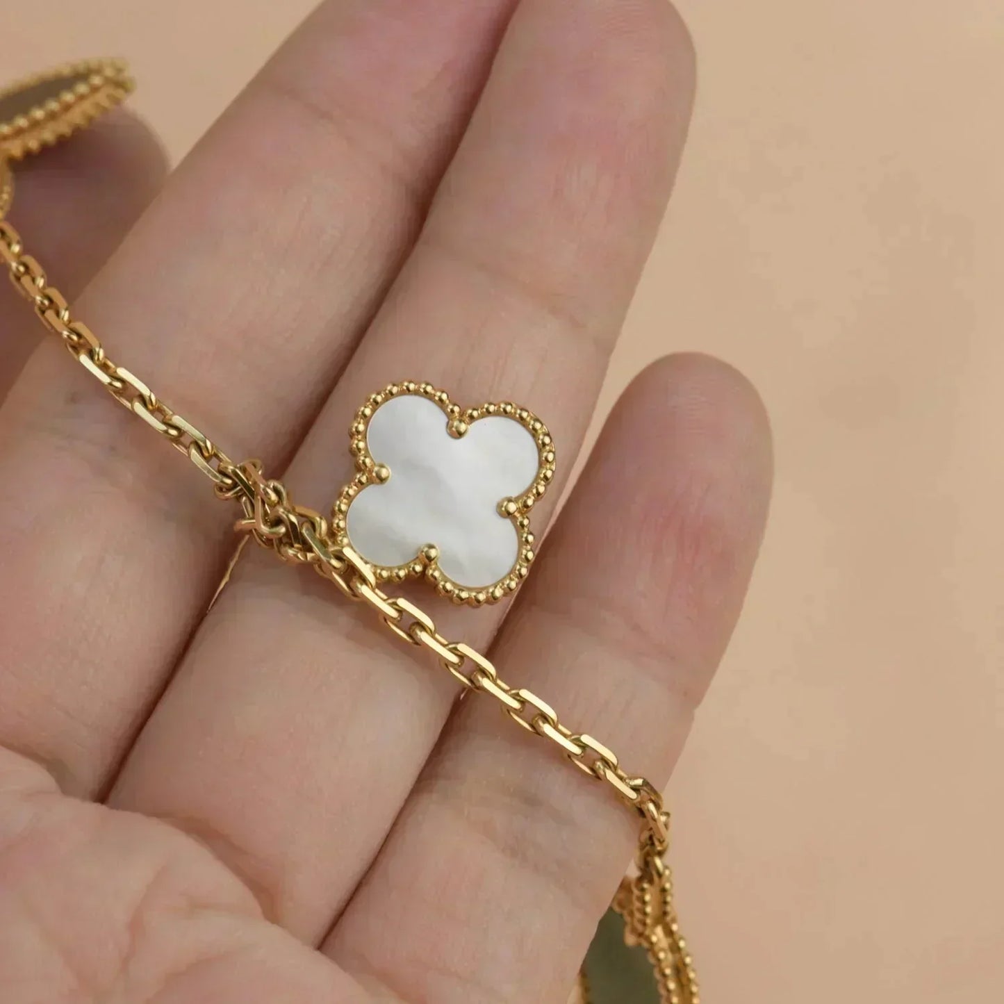 [Mystic]LUCKY SPRING 5 MOTIF GOLD BRACELET
