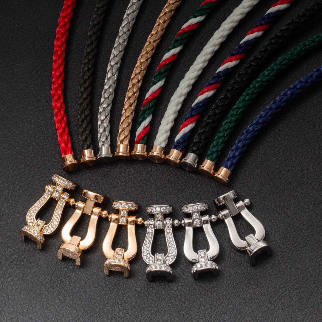 [Mystic]FORCE LARGE HORSESHOE FULL DIAMOND BRACELET GOLD