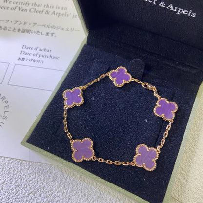 [Mystic] CLOVER 5 MOTIF VIOLET BRACELET COLLECTION