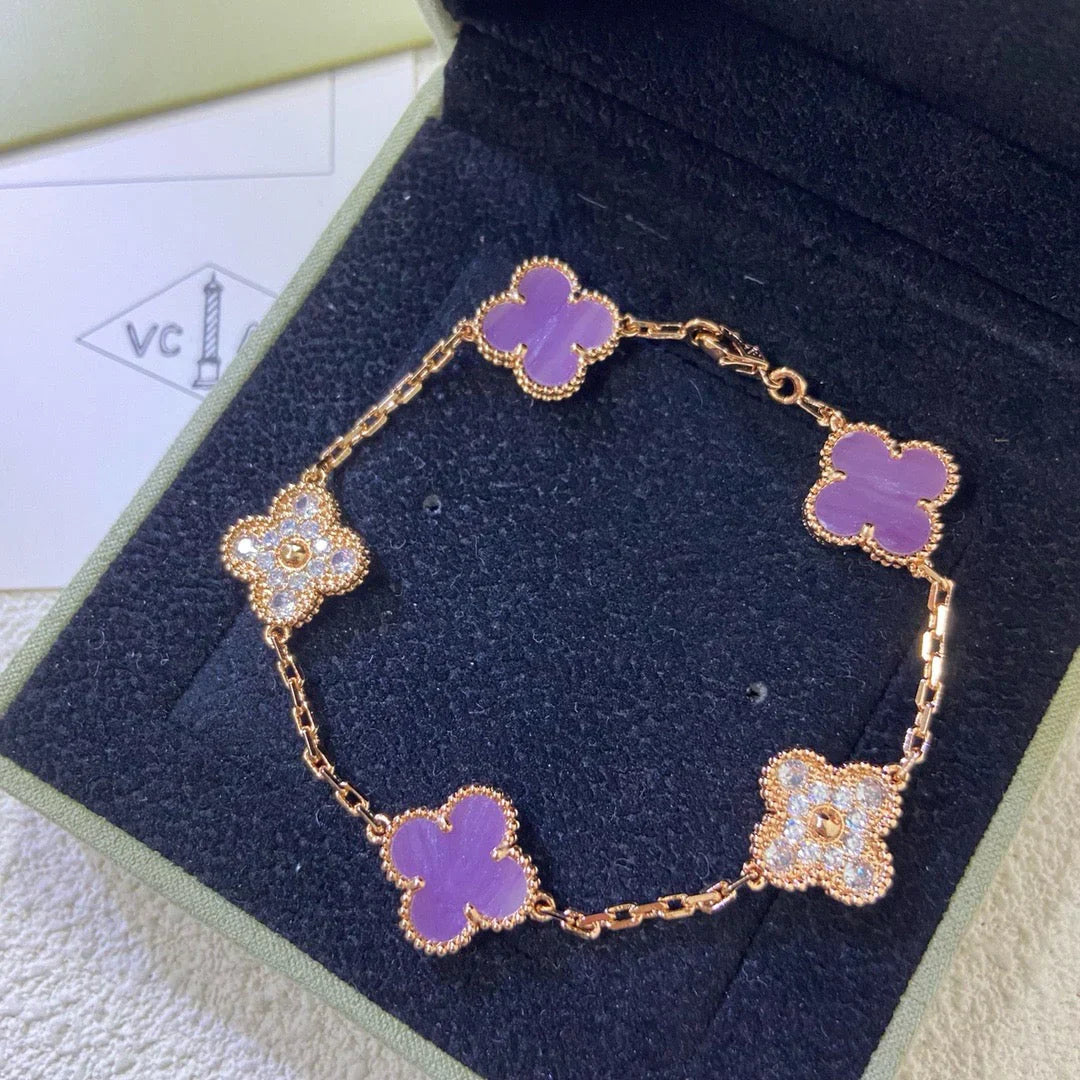 [Mystic] CLOVER 5 MOTIF VIOLET BRACELET COLLECTION