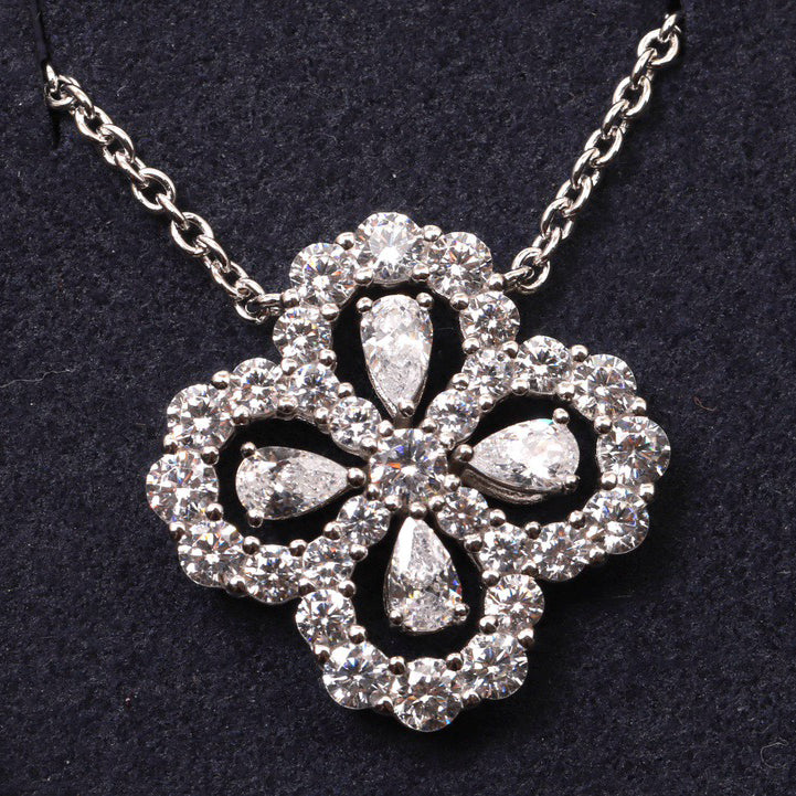 [Mystic]LOOP NECKLACE FULL MOTIF DIAMOND 16MM MULTIPLE COLORS