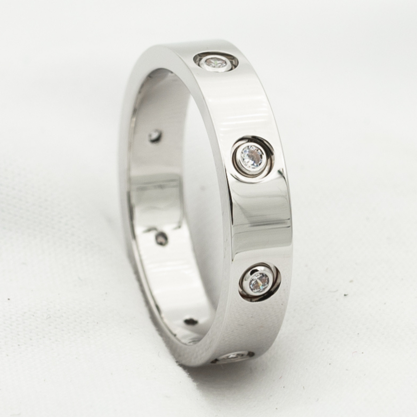 [Mystic]LOVE RING 3.6MM 8 DIAMONDS