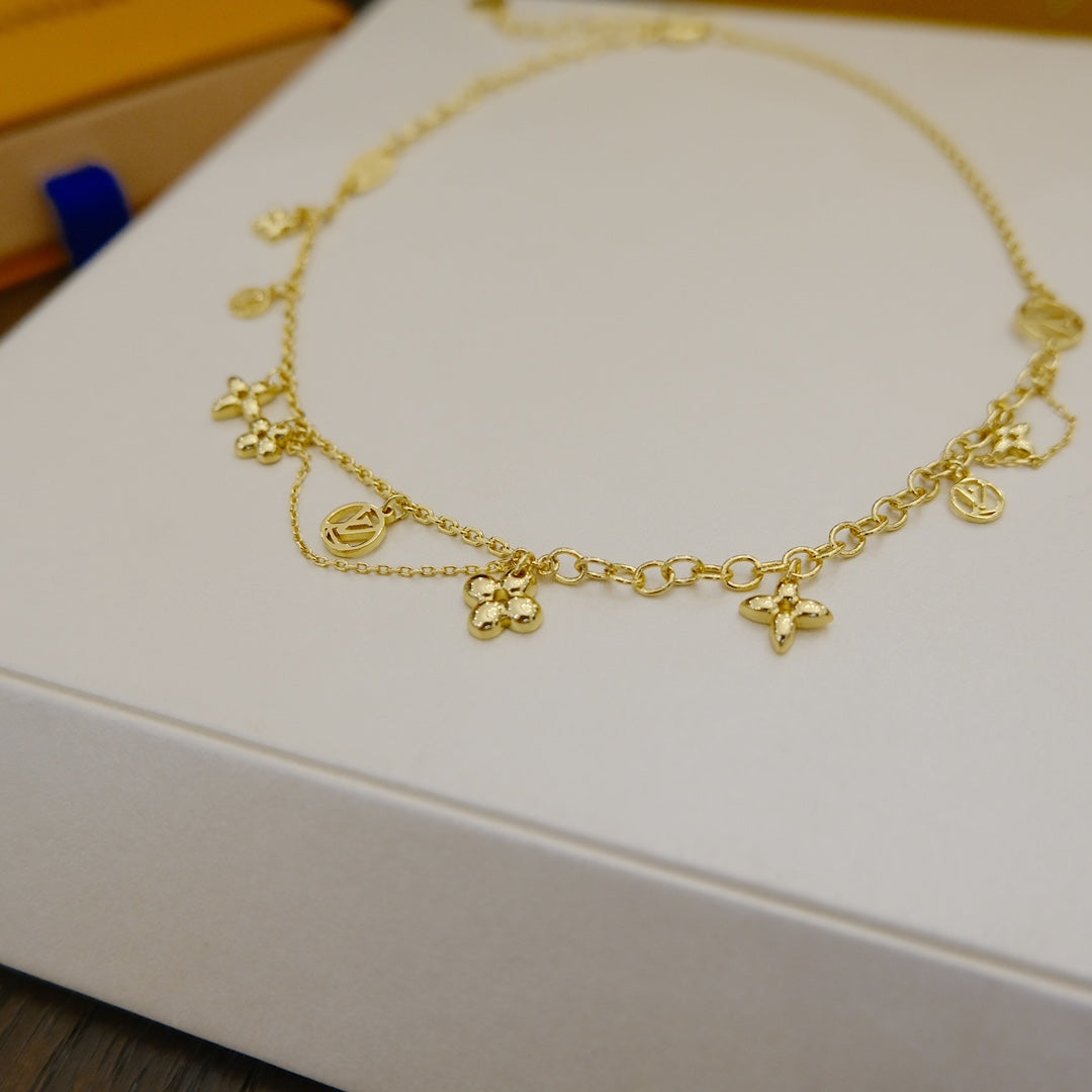 [Mystic]BLOOMING SUPPLE NECKLACE BRASS