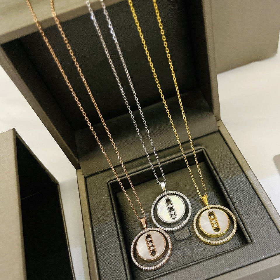 [Mystic ]Mystic MOVE MM NACRE BLANCHE DIAMOND NECKLACE
