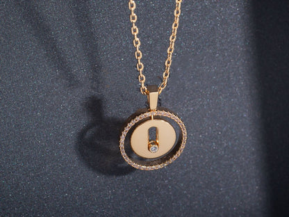 [Mystic ]Mystic MOVE PM NECKLACE PINK GOLD DIAMOND