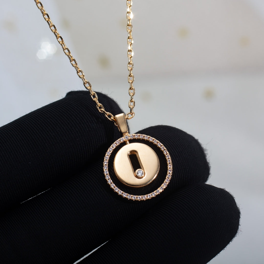 [Mystic ]Mystic MOVE PM NECKLACE PINK GOLD DIAMOND