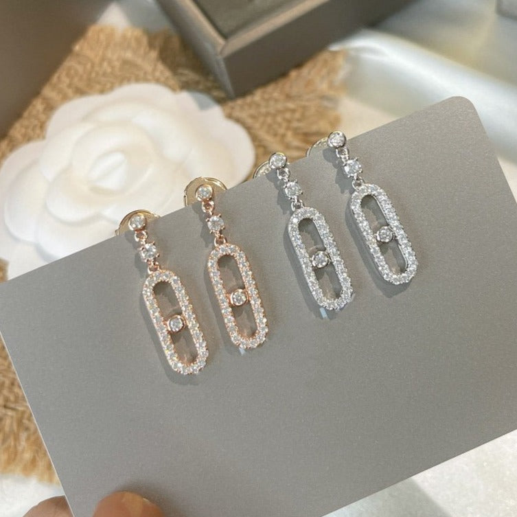 [Mystic ]DORMEUSES MOVE UNO DIAMOND EARRINGS