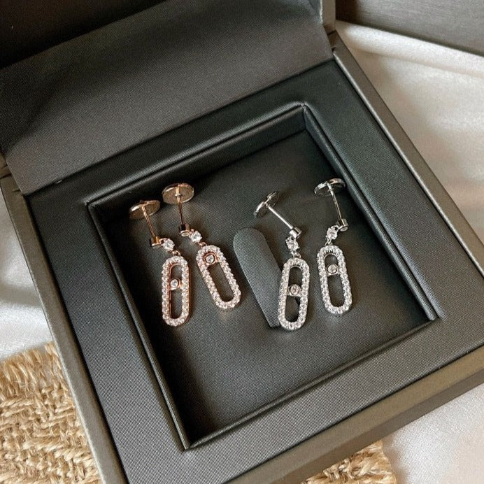 [Mystic ]DORMEUSES MOVE UNO DIAMOND EARRINGS