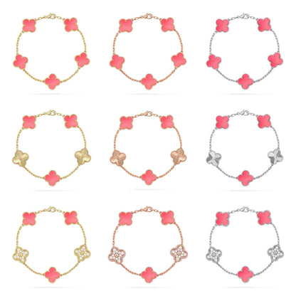 [Mystic] CLOVER 5 MOTIFS  PINK MOP BRACELET COLLECTION