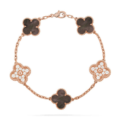 [Mystic] CLOVER 5 MOTIF GRAY MOP BRACELET COLLECTION