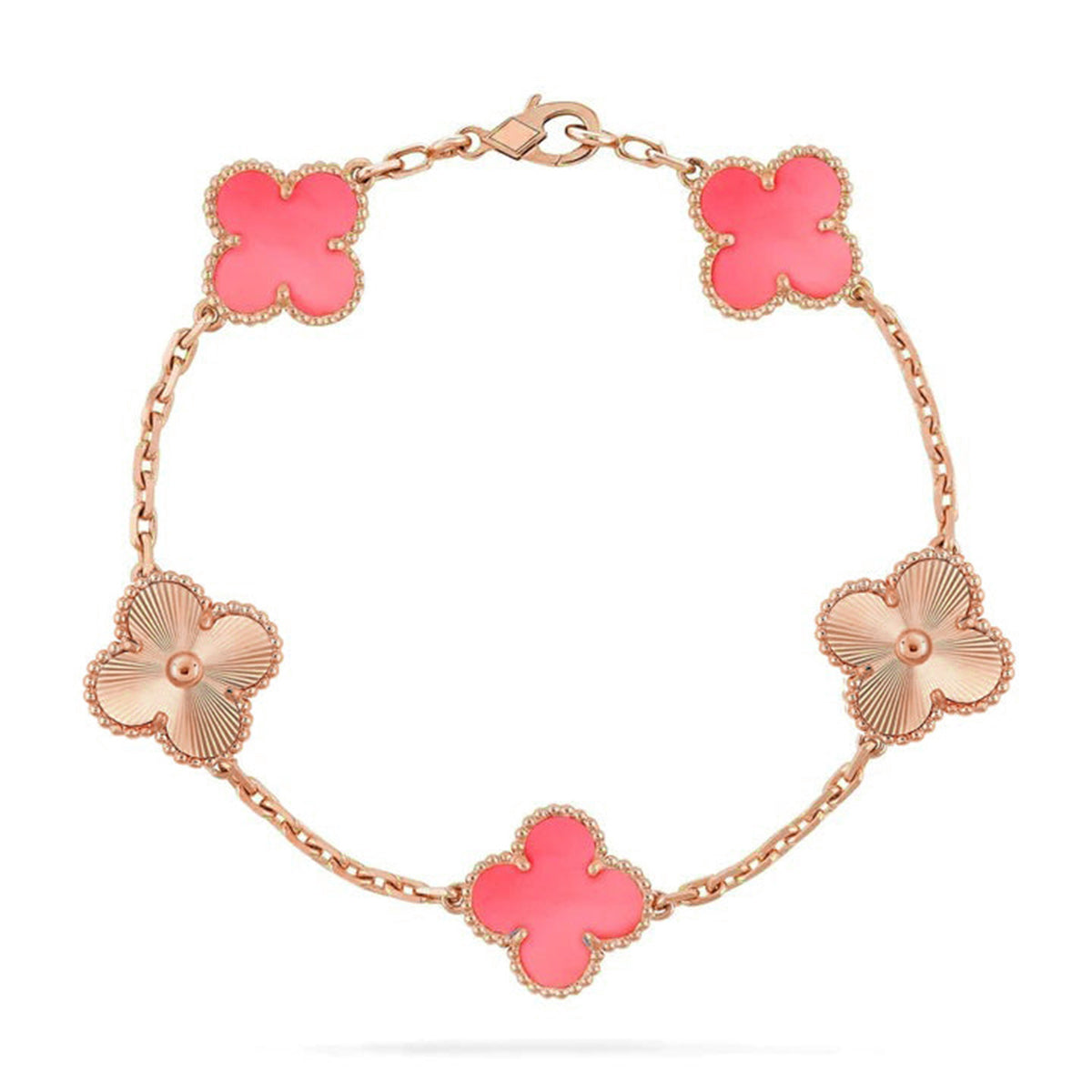 [Mystic] CLOVER 5 MOTIFS  PINK MOP BRACELET COLLECTION