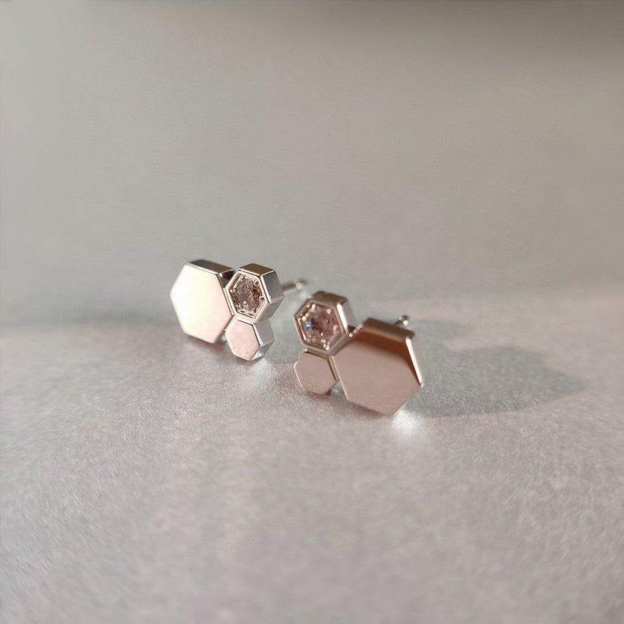 [Mystic]BEE LOVE SILVER DIAMOND EARRINGS