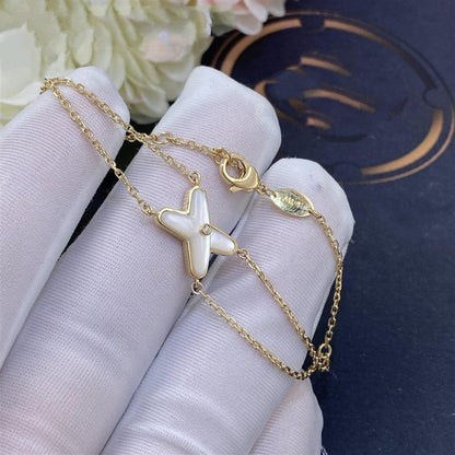 [Mystic]JEUX BRACELET WHITE MOP GOLD 1 DIAMOND