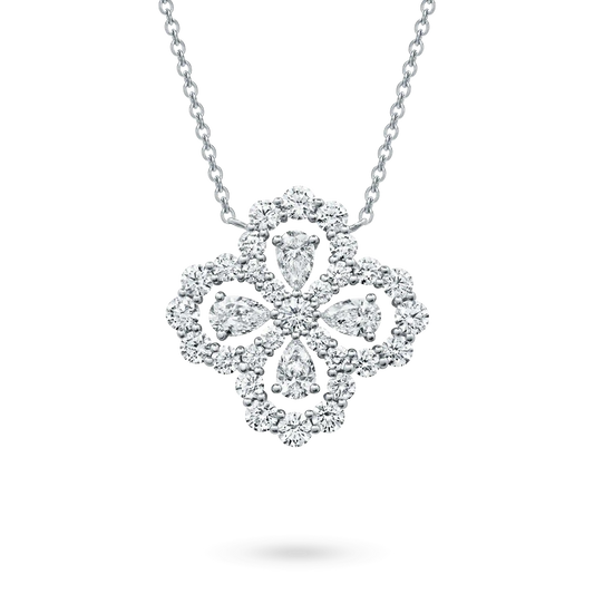 [Mystic]LOOP NECKLACE FULL MOTIF DIAMOND 16MM MULTIPLE COLORS
