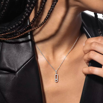 [Mystic ]Move Uno Diamond Necklace in Rose Gold