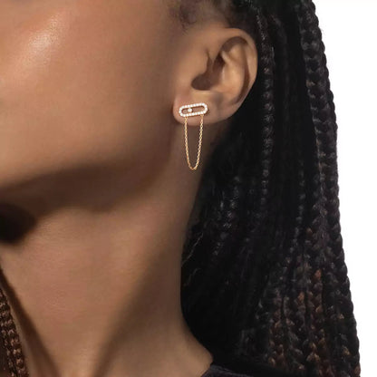 [Mystic ]Move Uno Diamond Earrings