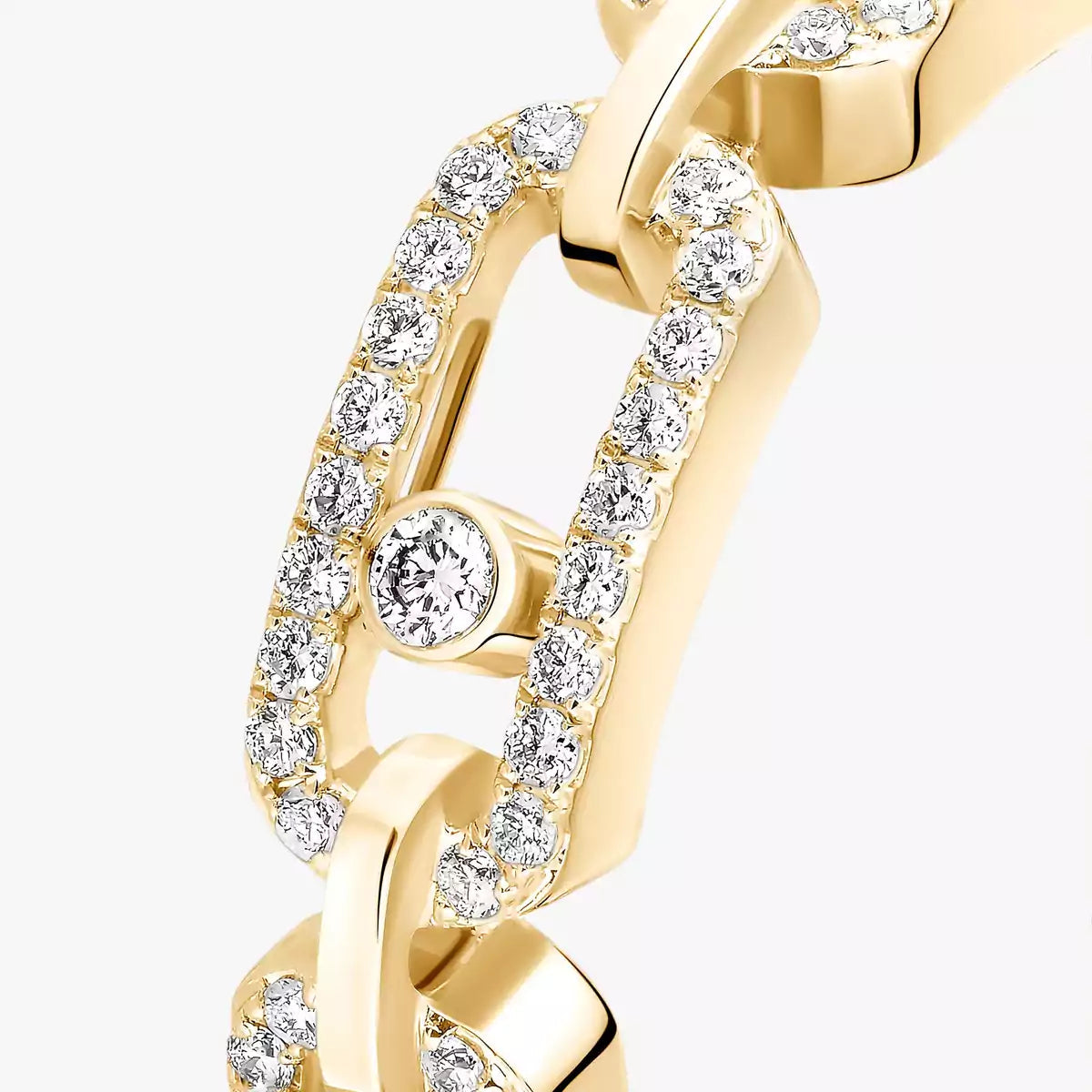 [Mystic ]Move Link Pave_-Set Diamond Ring in Gold