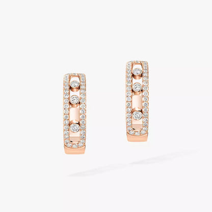 [Mystic ]Diamond Pave_ Hoop Earrings Move